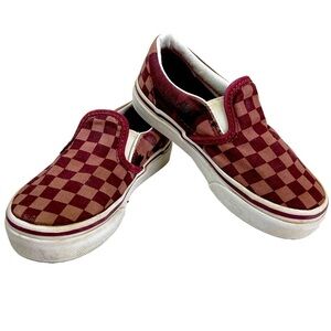 Vans Kids Sz 10.5 Classic Slip-On Checkerboard Camo Shoe Sneaker Low Top